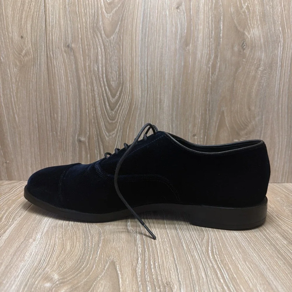 Allen Edmonds Park Avenue Velvet Oxford Navy Cap Toe Dress Shoes Men's Size 9D